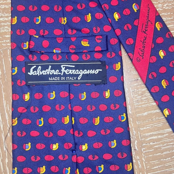 Salvatore Ferragamo Other - Salvatore Ferragamo Navy/Red Tie Eggs and Birds.